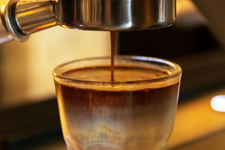 Coffee Dripping from Machine