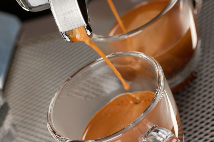 Espresso shot with crema