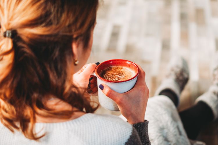 Woman Drinking a morning drink