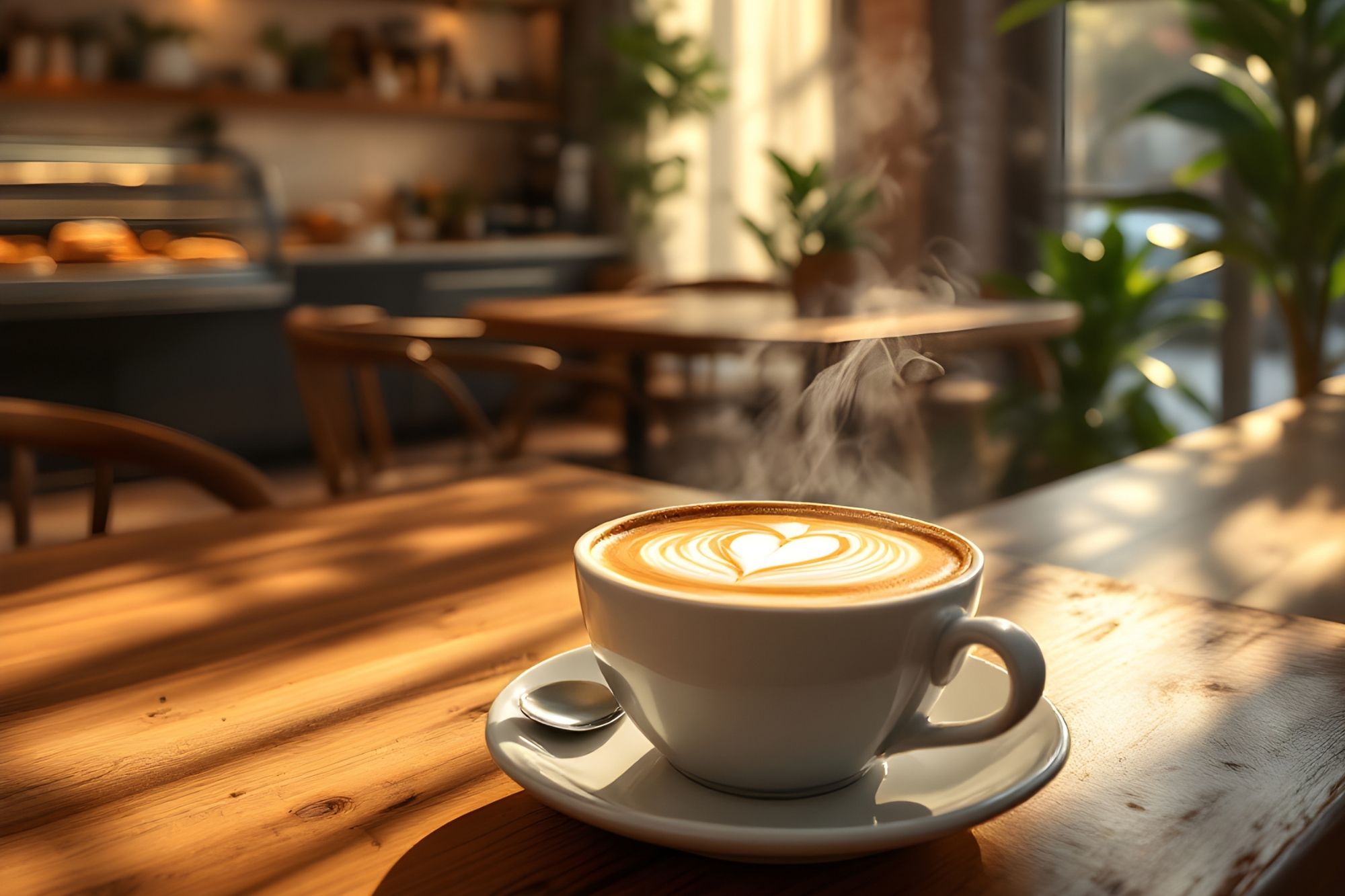A beautiful, appealing photo of a finished cup of coffee.