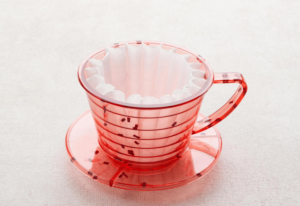 kalita wave filter in a coffee cup